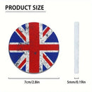 Car Coaster. Custom Made Union Jack Flag Foam Back, Set of 2  Sz -2.8"