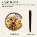 Car Coaster - Scottish Highland Cow Foam Back