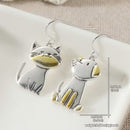 Earrings - Vintage-Style Earrings Featuring Two-Tone Cat & Dog