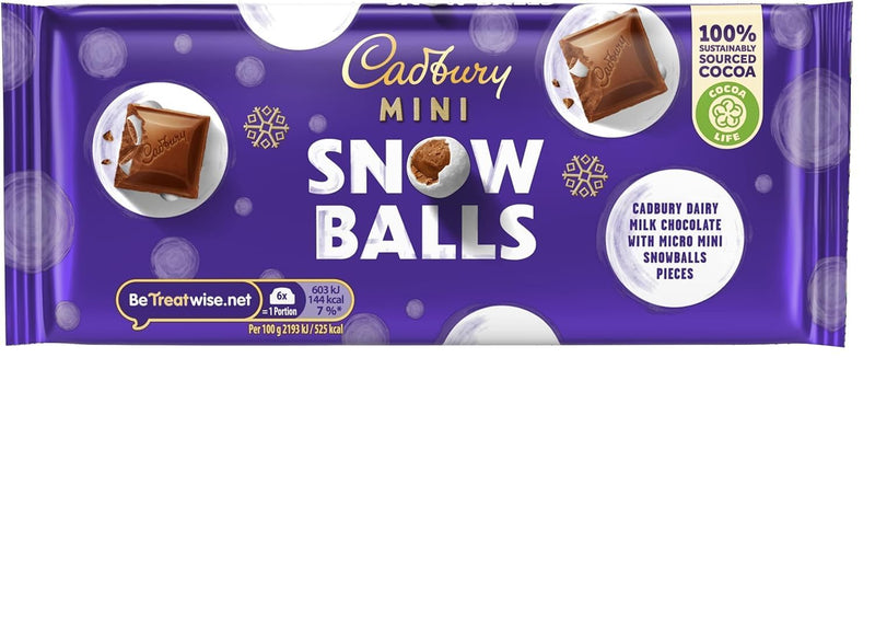 Cadbury Dairy Milk Mini Snow Balls Bar 110g