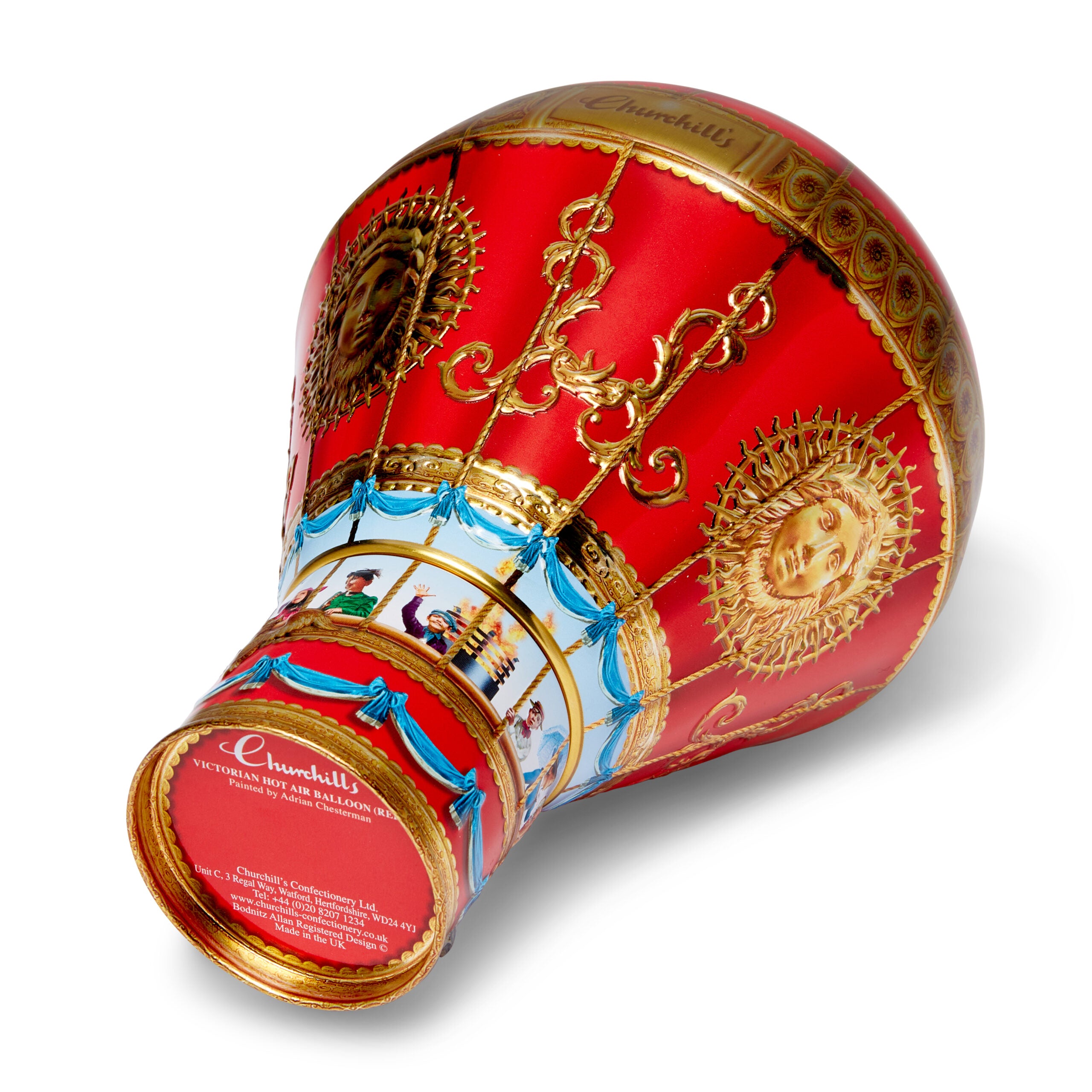 Churchill's Chocolate Fudge Balloon Tin Red 150g