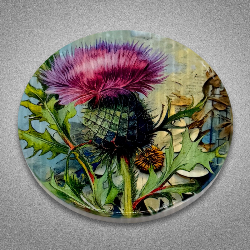Coaster - Custom Made Thistle Pink