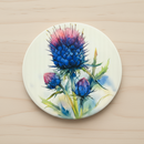 Coaster - Custom Made Thistles Blue & Pink