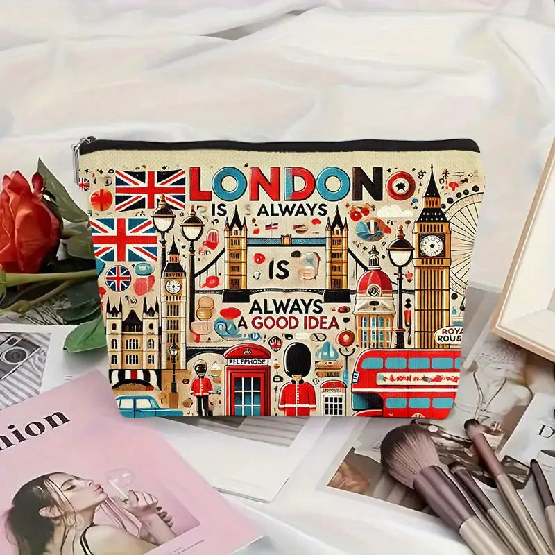 Cosmetic - UK London Is Always A Good Idea or Pencil Pouch (Designs May Vary)