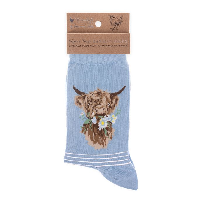Socks Ladies - Highland Cow: Daisy Coo
