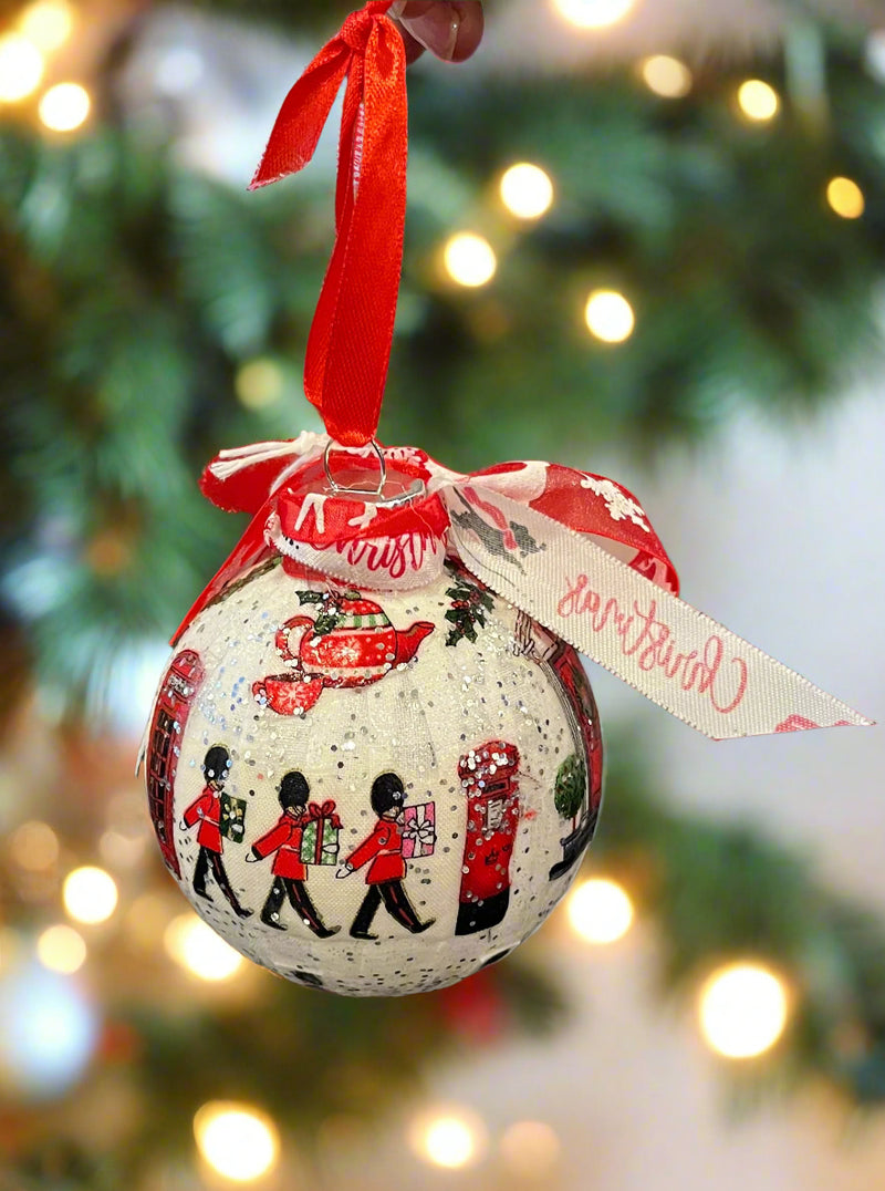 Christmas Ornaments. Custom Made London Icons (Red) 4"
