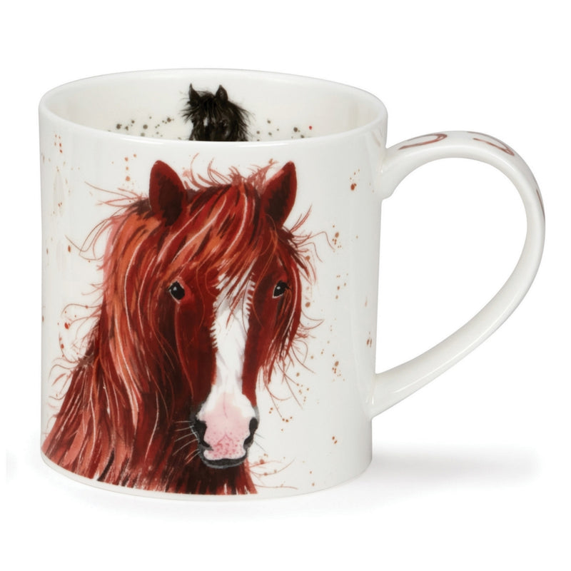 Dunoon Orkney Shaggy Tails Horse Mug 11 oz