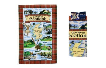 Scenes of Scotland Tea Towel