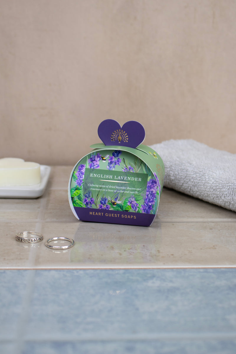 English Soap Company English Lavender Heart Shaped Gift Soaps 3 x 20g