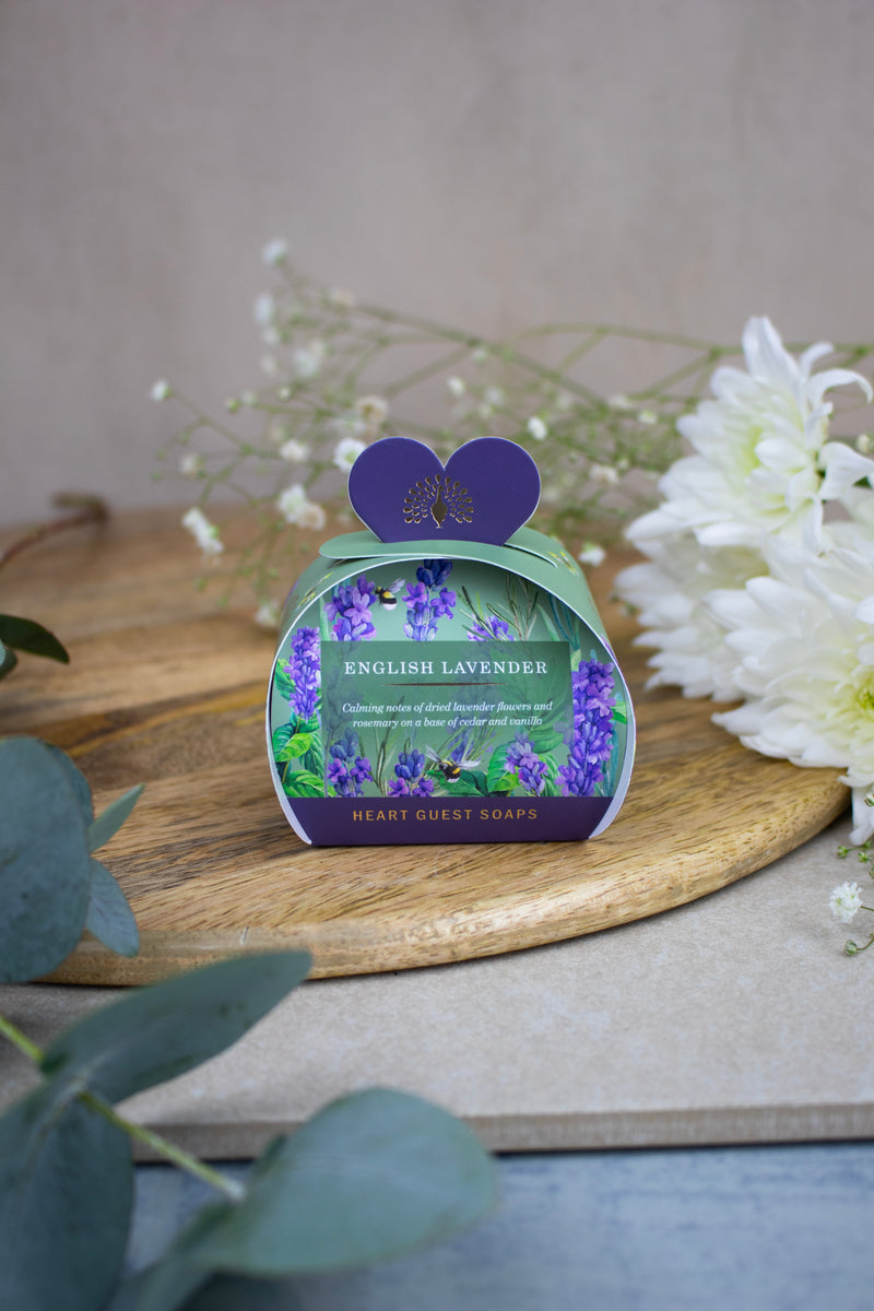 English Soap Company English Lavender Heart Shaped Gift Soaps 3 x 20g