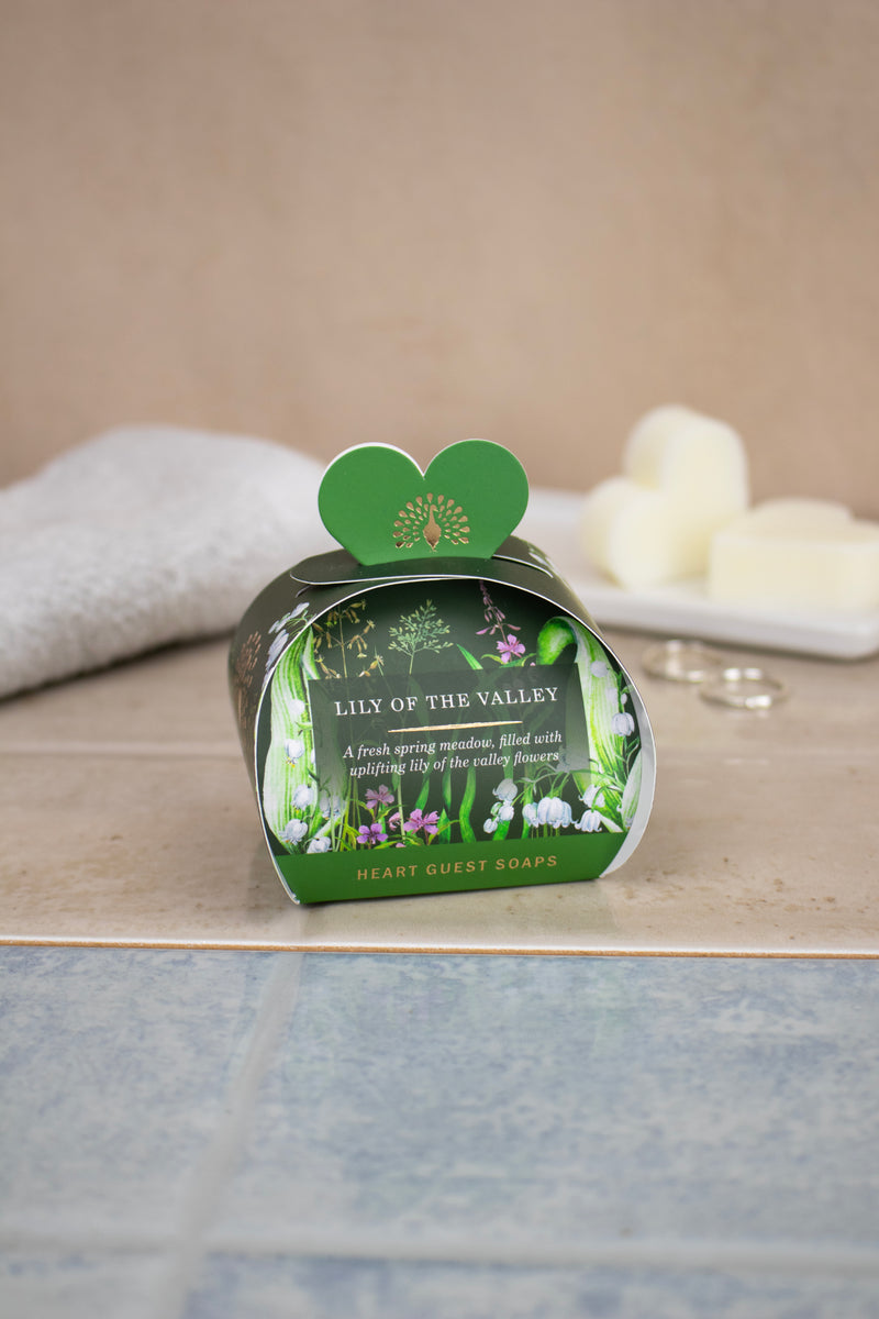 English Soap Company Lily of the Valley Heart Shaped Gift Soaps 3 x 20g