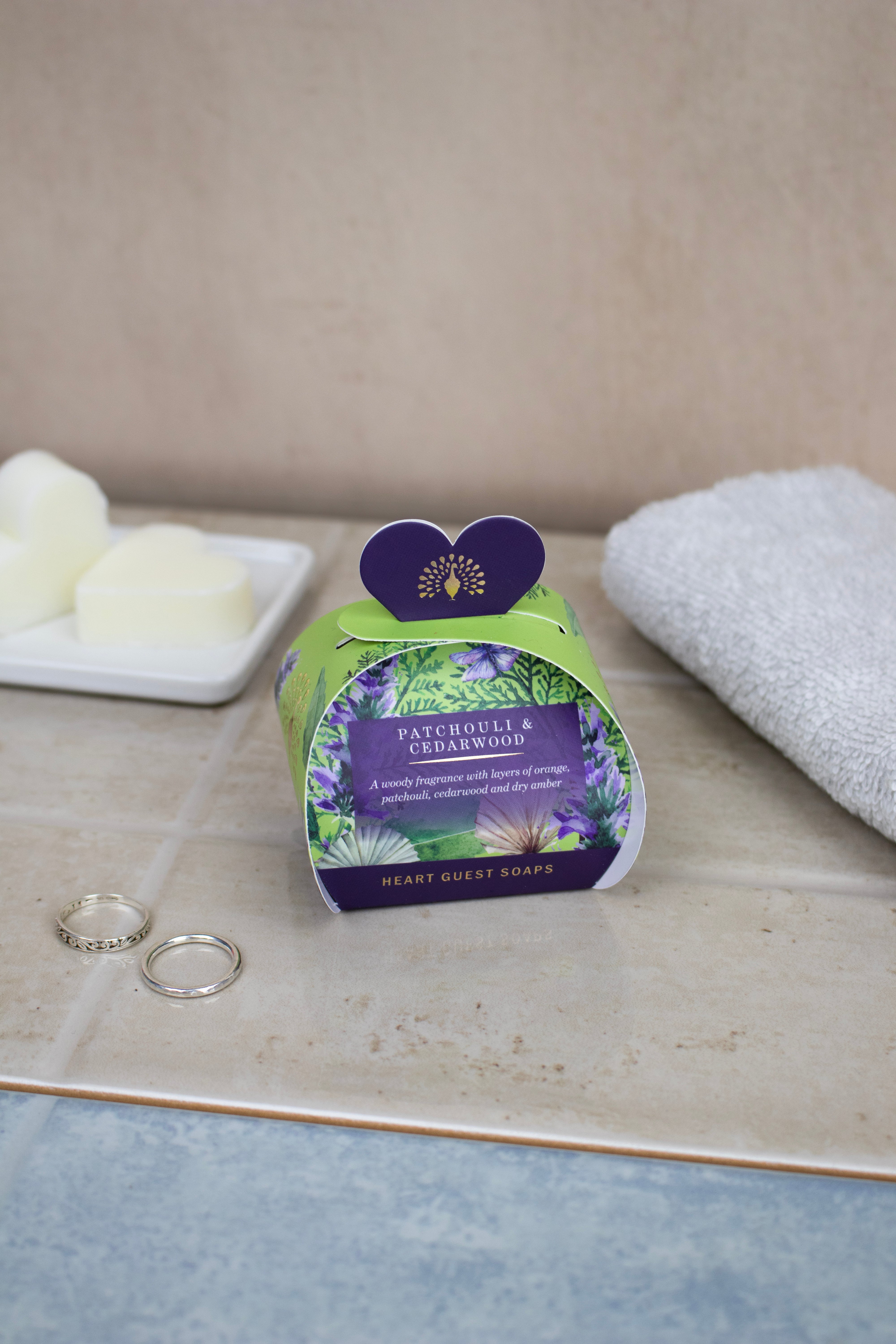 Heart Shaped Gift Soaps 3 x 20g - Patchouli & Cedarwood