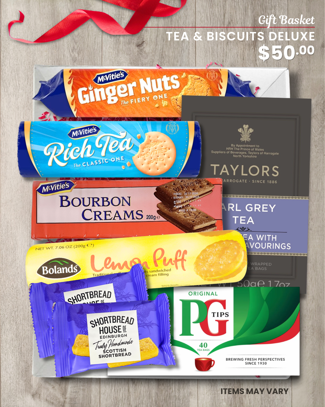 Gift Basket - $50.00 Tea & Biscuits Deluxe
