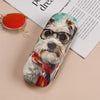 Glasses Case - Cute Dog Print  Size 6.3" x 2.3"