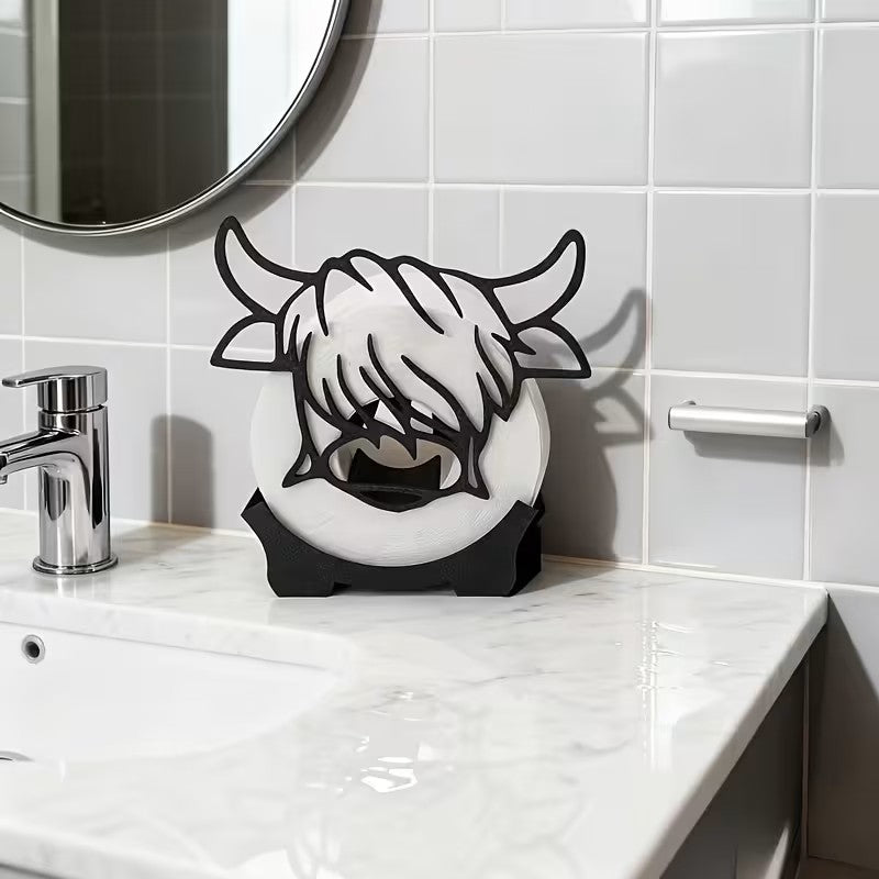 Toilet Roll Holder Highland Cow - 1 Piece