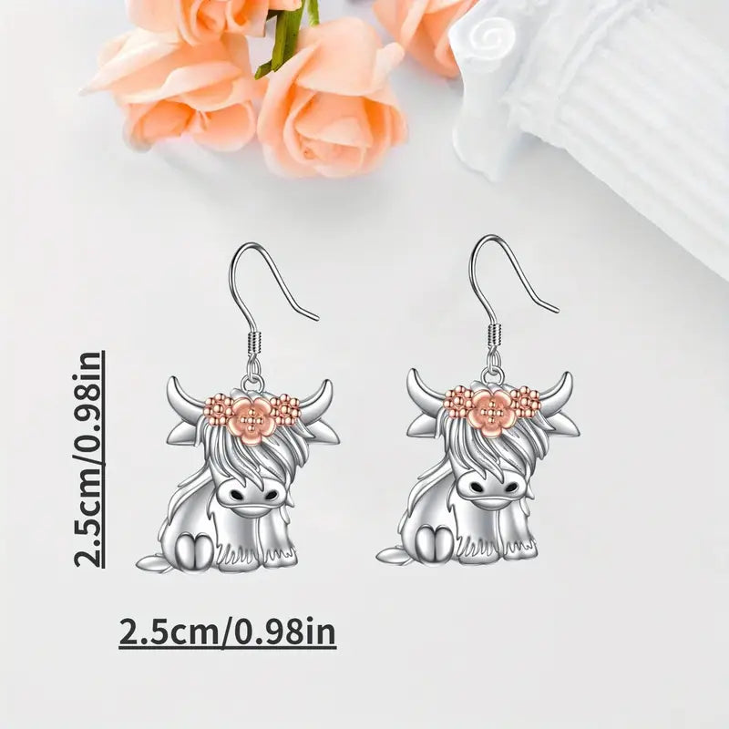 Earrings - Highland Cow Costume Jewelry