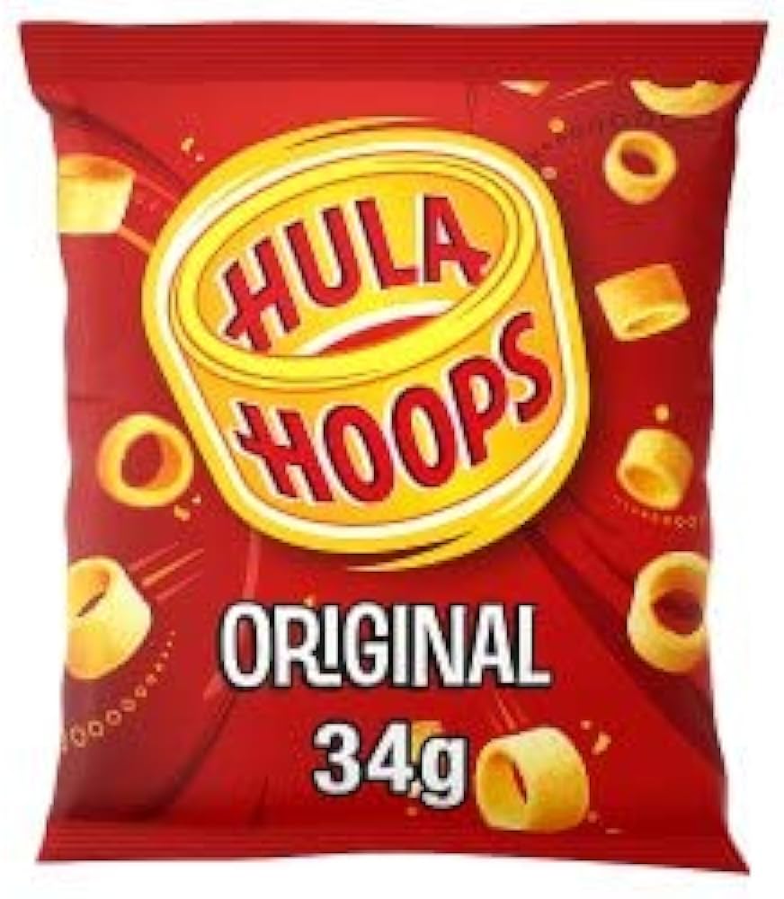 Hoops Snack Hula Hoops Crisps Ready Salted Original Flavor 34g Bag