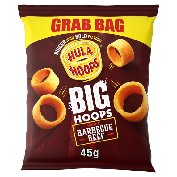 Hula Hoops BIG Hoops Barbecue Beef Crisps Grab Bag 45g
