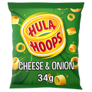 Hula Hoops Crisps Cheese & Onion Flavor 34g Bag