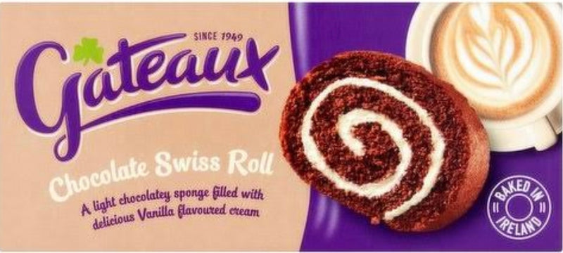 Gateaux. Chocolate Swiss Roll 195g (0.5lb Ship weight)
