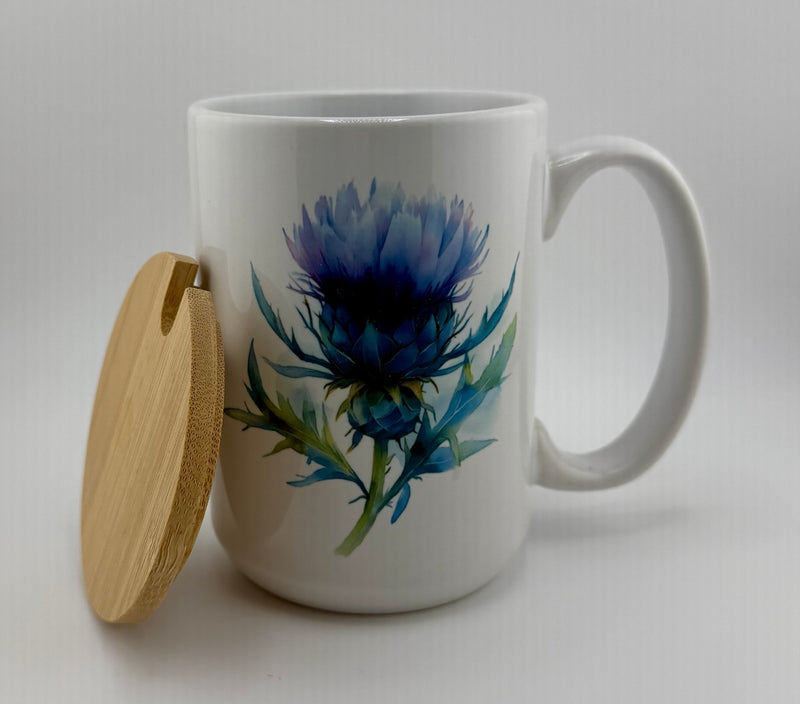 Mug. Custom made Thistle. Designs may vary