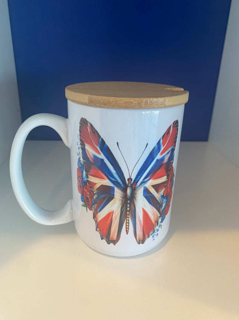 Butterfly Union Jack Mug 15oz