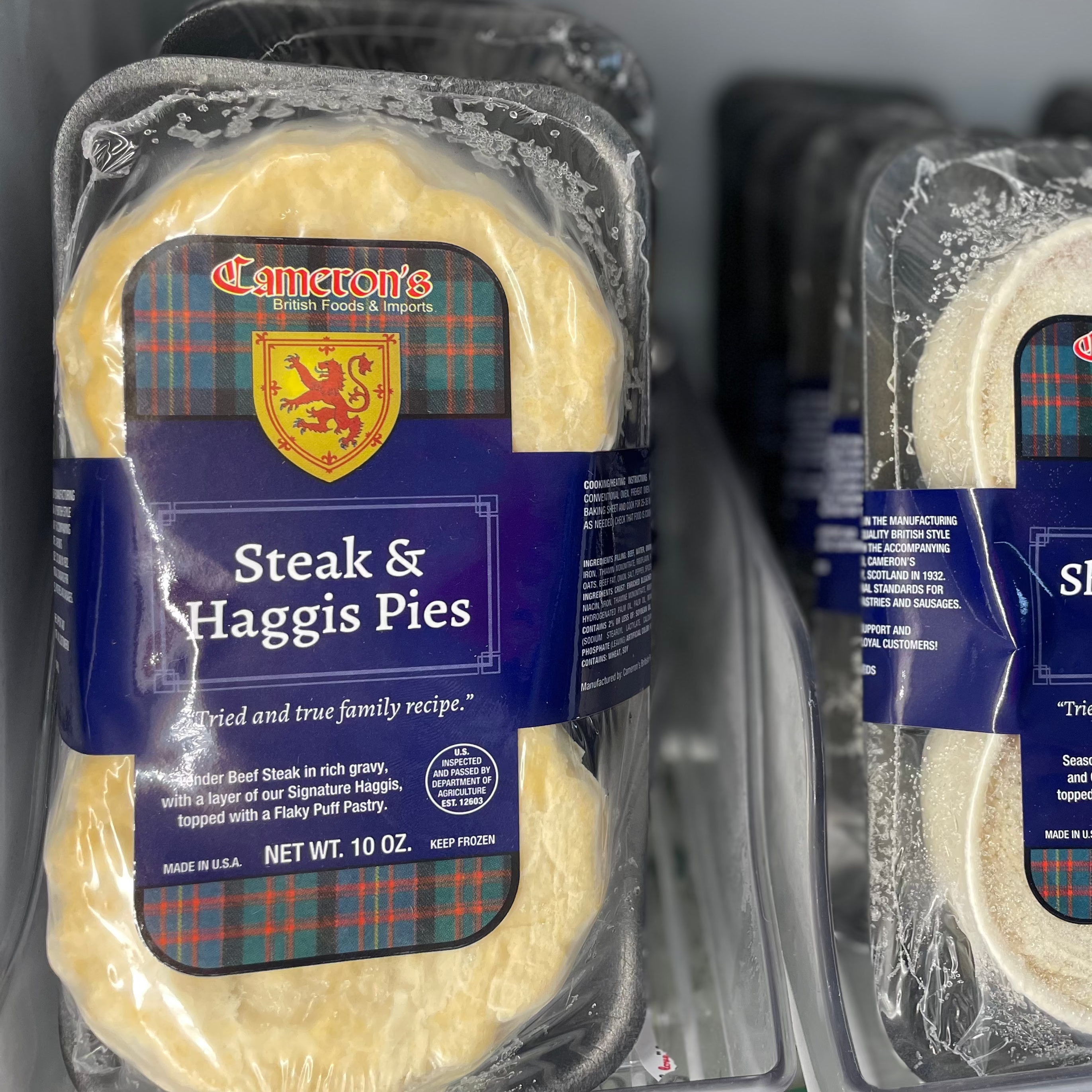 Cameron's Scottish Style Steak & Haggis Pies 2 pk 10oz (3/4lb Ship Weight)