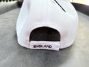 Hat - 3D England White & Red with Adjustable Velcro Strap