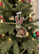 #57 Tinker Tailor Fairytale Crystal Hare Christmas Ornament.