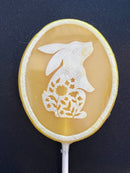 Original Candy Co. Yellow Hopping Bunny Strawberry Flavour Lollipop 60g