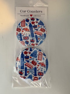 Car Coaster - Custom Made - Big Ben - Ceramic, Set of 2