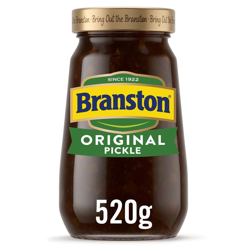 Branston Pickle Original 520g is a classic blend of tangy and sweet flavors, made with savory chunks of vegetables. With 5% fruits and vegetables and no artificial flavors or colors, this pickle is a hearty and delicious addition to any dish. Enjoy the authentic taste and quality of Branston Pickle, a staple in British cuisine.