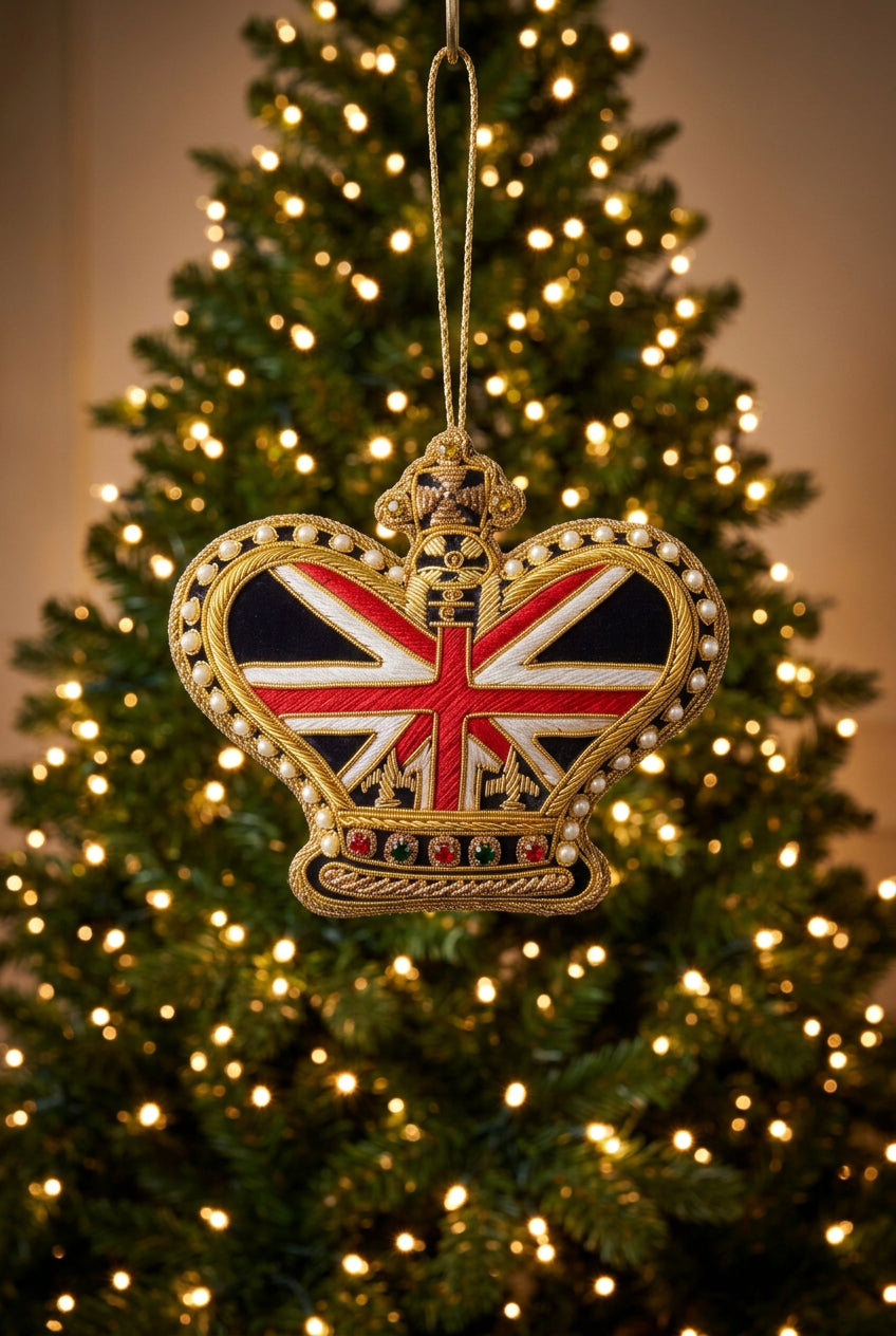 #83 Tinker Tailor Union Jack Crown Coronation Ornament