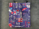Tote Bag - London with Big Ben, Double Decker Bus, Harrods etc Size 15.7" x 13.8"