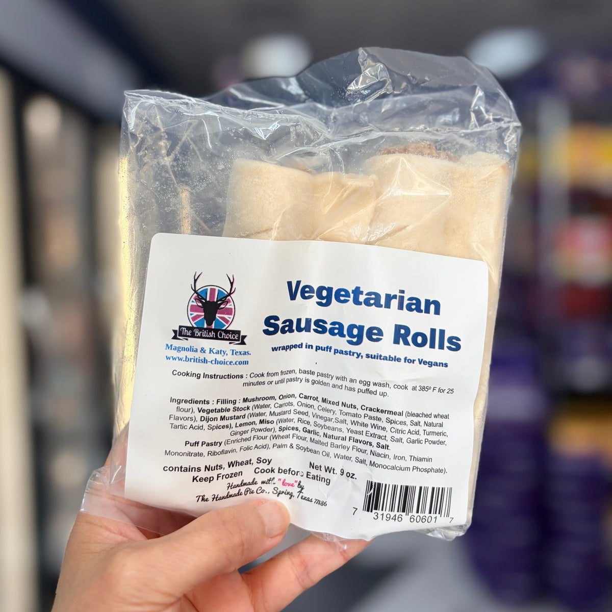 *New* Vegetarian Sausage Rolls - Original 2pk 9oz (1/2 lb Ship Weight)