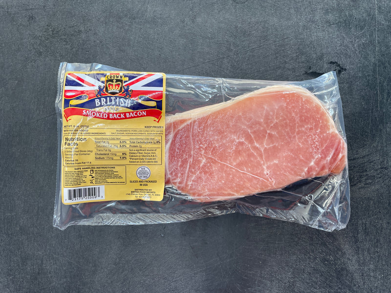 Crown British Smoked Back Bacon - 227g (8oz)