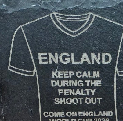 2026 England Slate Coaster (Keep Calm) 4" x 4"