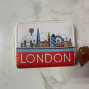 Purse - London Icons - Red & White Size 3.5" x 4.3"