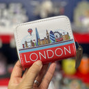 Purse - London Icons - Red & White Size 3.5" x 4.3"