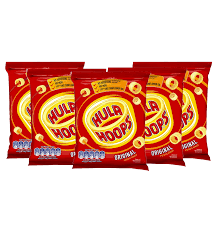 thumbnail image 2 of Hula Hoops Potato Rings Variety Pack – Cheese & Onion, Salt & Vinegar, BBQ Beef (34g Bags) 2 of 5