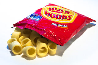 <p><span>KP Hula Hoops Ready Salted Original flavor crisps shaped as potato rings, that fit perfectly on your fingers. Yum!! Hula Hoops are cooked with 100% sunflower oil and are completely free from all artificial flavors, colors and MSG. </span></p> <p><span>Of course, they still taste as great as ever!</span></p> <p><span>Other Flavors include, Cheese &amp; Onion, Salt &amp; Vinegar, Original Ready Salted and BBQ Beef.</span></p>