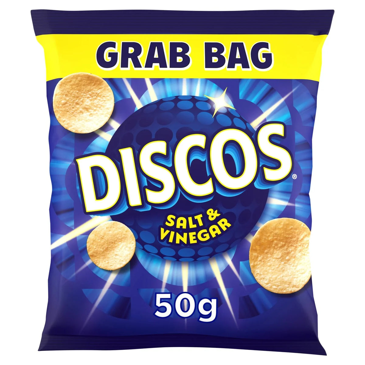 KP Discos Salt & Vinegar Crisps Grab Bag 50g