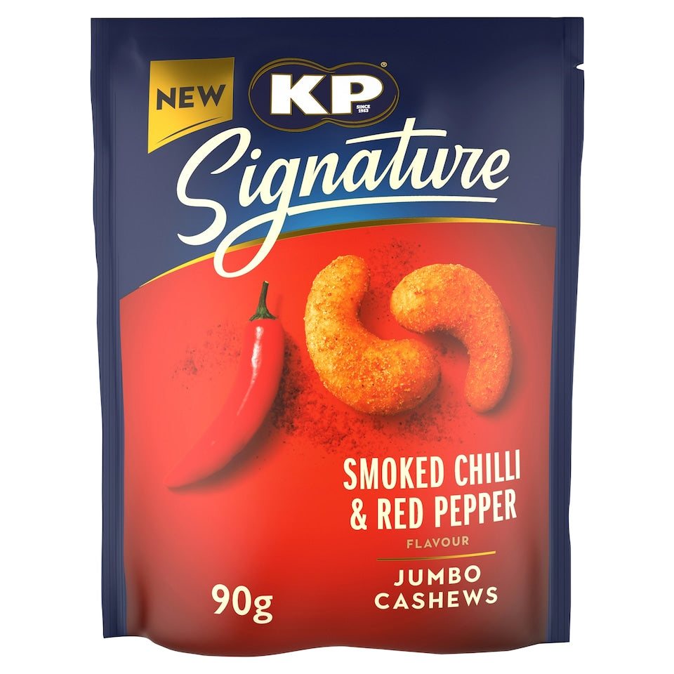 KP Signature Smoked Chilli & Red Pepper Flavour Jumbo Cashews 90g