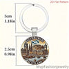 Key Ring. Edinburgh Scotland x 1 (2" x 1") (designs may vary)