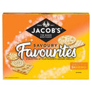 Jacobs Favourite Savoury Biscuit Selection is an assortment of your favourite savoury biscuits. It's great for snacking or for accompanying your after dinner cheese board.