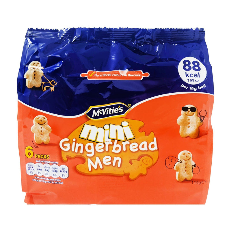 McVitie's Mini Gingerbread Men Multipack Biscuits 6 pack 114g