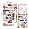Tea Towel - London Icons - Microfiber Size 24" x 16"