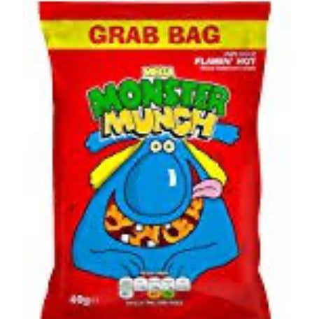 <p data-mce-fragment="1">Monster Munch Flaming Hot Flavor Crisps. With its intense flavor, this 40g bag is perfect for satisfying your cravings.</p> <p data-mce-fragment="1">Made with quality ingredients, this snack is 100% gluten-free and packed with essential nutrients, making it a tasty and nutritious option for any snacking occasion.</p>