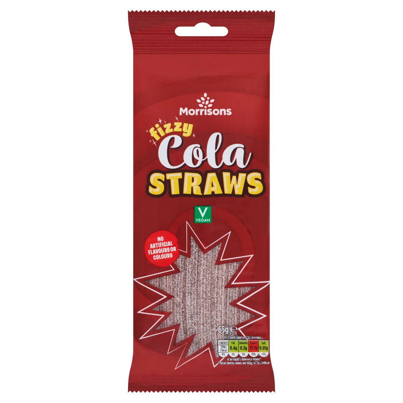 Morrisons Fizzy Cola Straws 65g