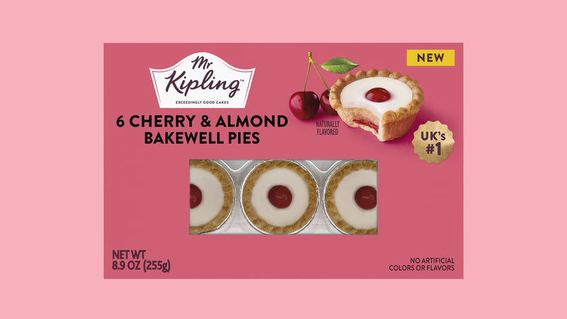 Mr Kipling Cherry & Almond Bakewell Tarts 6 Pack (1/2lb ship weight)